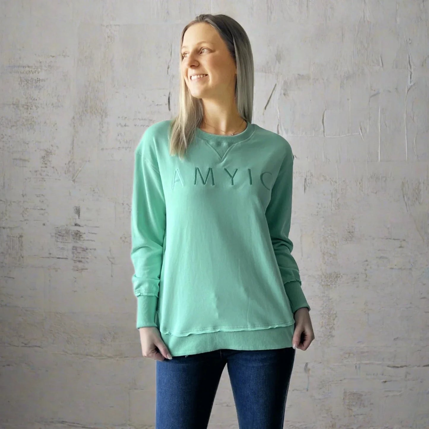 AMYIC SWEATER APPLE GREEN
