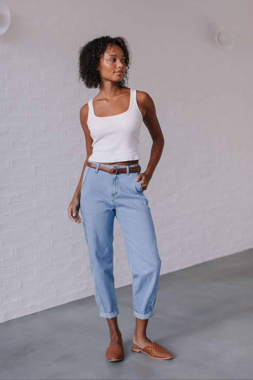 BARREL CUFFED JEAN
