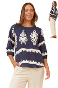 TATUM TOP IN NAVY