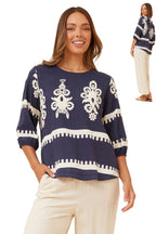 TATUM TOP IN NAVY