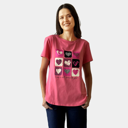BELLA TEE HOT PINK