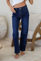STRETCH STRAIGHT LEG JEAN IN INDIGO