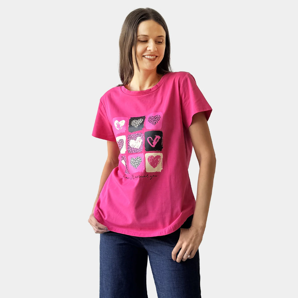 BELLA TEE HOT PINK