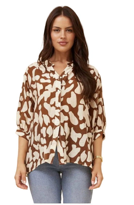 JAXIE TOP IN CHOCOLATE