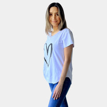 Load image into Gallery viewer, V-NECK HEART TEE
