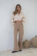 SUTTON STRETCH JEAN IN WARM BEIGE