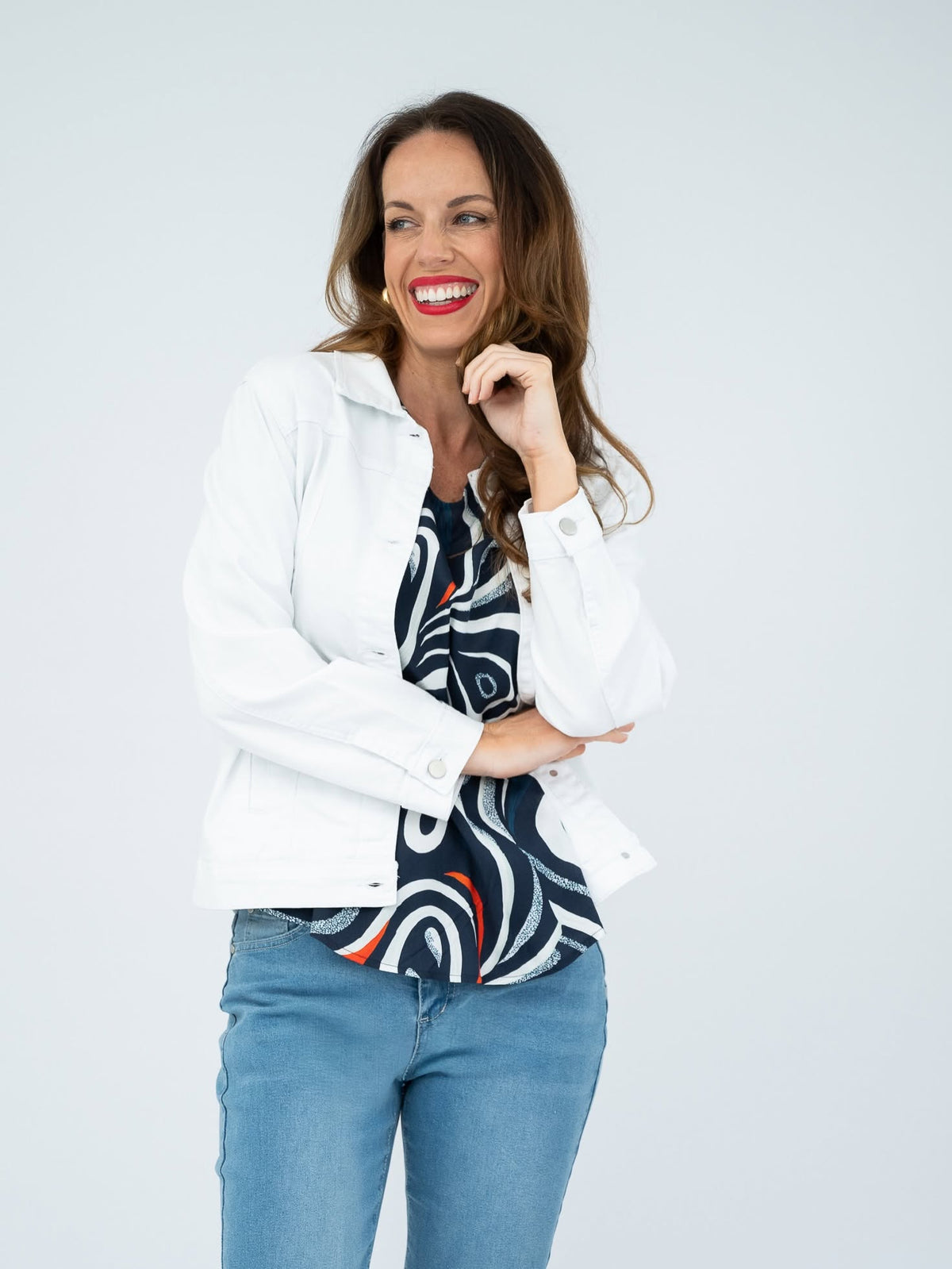 WHITE DENIM JACKET