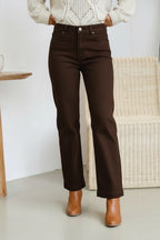 BAGGY STRAIGHT LEG JEAN IN CHOCOLATE