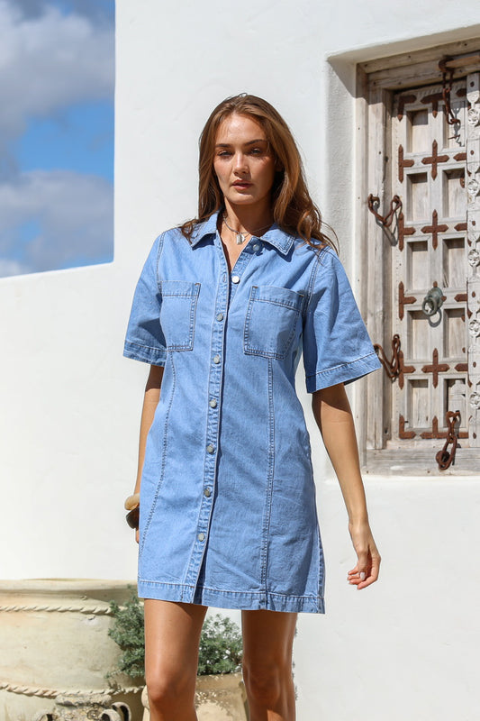 RITA DENIM SHIRT DRESS