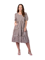 SASHA GINGHAM MIDI DRESS