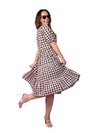 SASHA GINGHAM MIDI DRESS