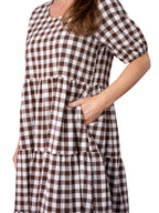 SASHA GINGHAM MIDI DRESS