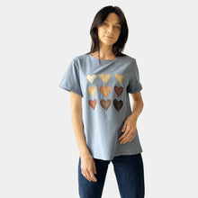 Load image into Gallery viewer, HEARTS TEE BLUE
