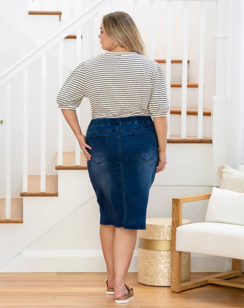 JENNI STRETCH DENIM SKIRT
