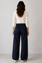 AMYIC BARREL LEG PANT IN NAVY