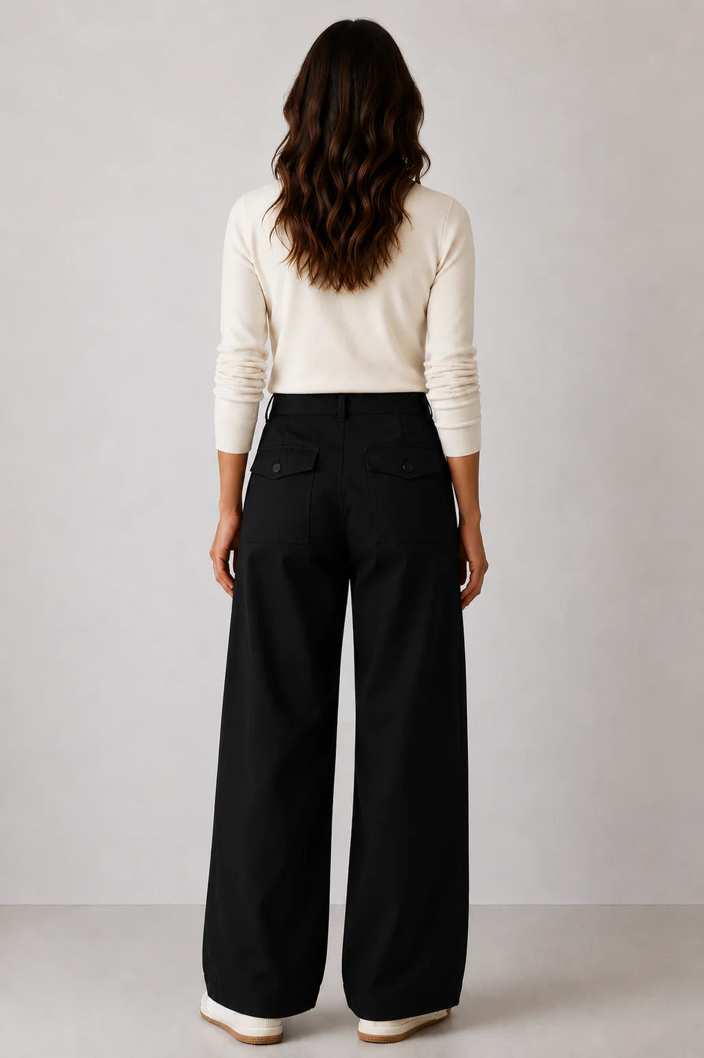 AMYIC BARREL LEG PANT BLACK