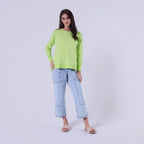 AMYIC SWEATER IN FLUORESCENT GREEN