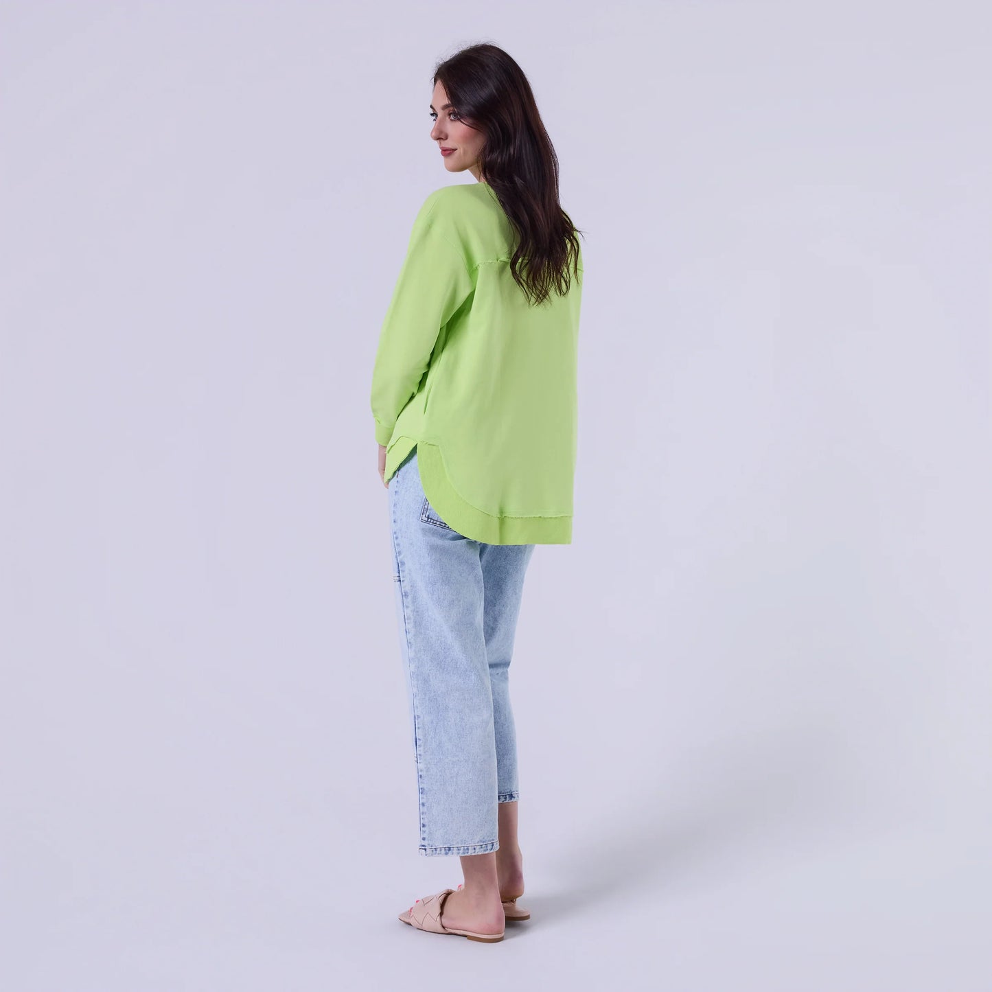 AMYIC SWEATER IN FLUORESCENT GREEN