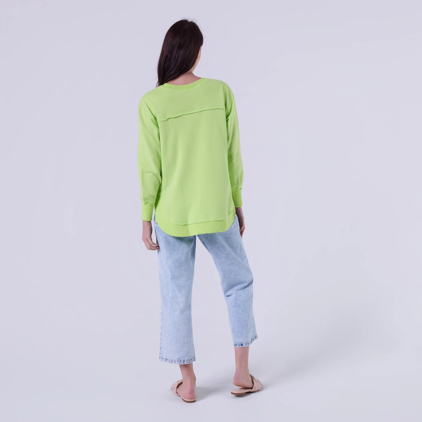 AMYIC SWEATER IN FLUORESCENT GREEN