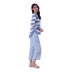 AMYIC SWEATER IN LIGHT BLUE STRIPE