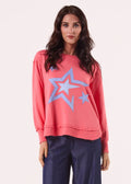 AMYIC STAR SWEATER IN WATER MELON