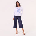 AMYIC PATCHWORK WHITE SWEATER