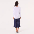 AMYIC PATCHWORK WHITE SWEATER