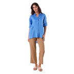 LOOSE LINEN SHIRT IN BLUE