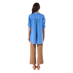 LOOSE LINEN SHIRT IN BLUE