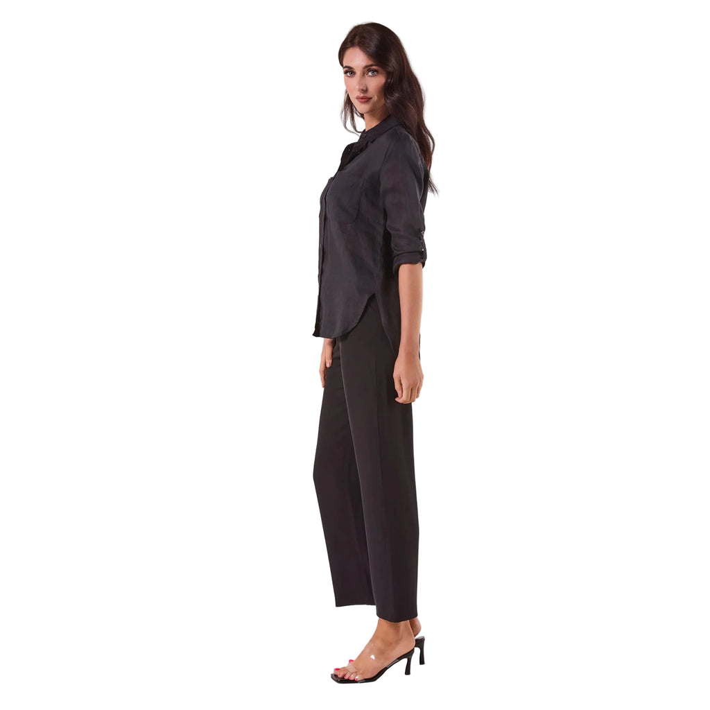 DEE LINEN SHIRT IN BLACK