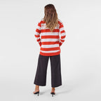 AMYIC STRIPE SWEATER IN ORANGE