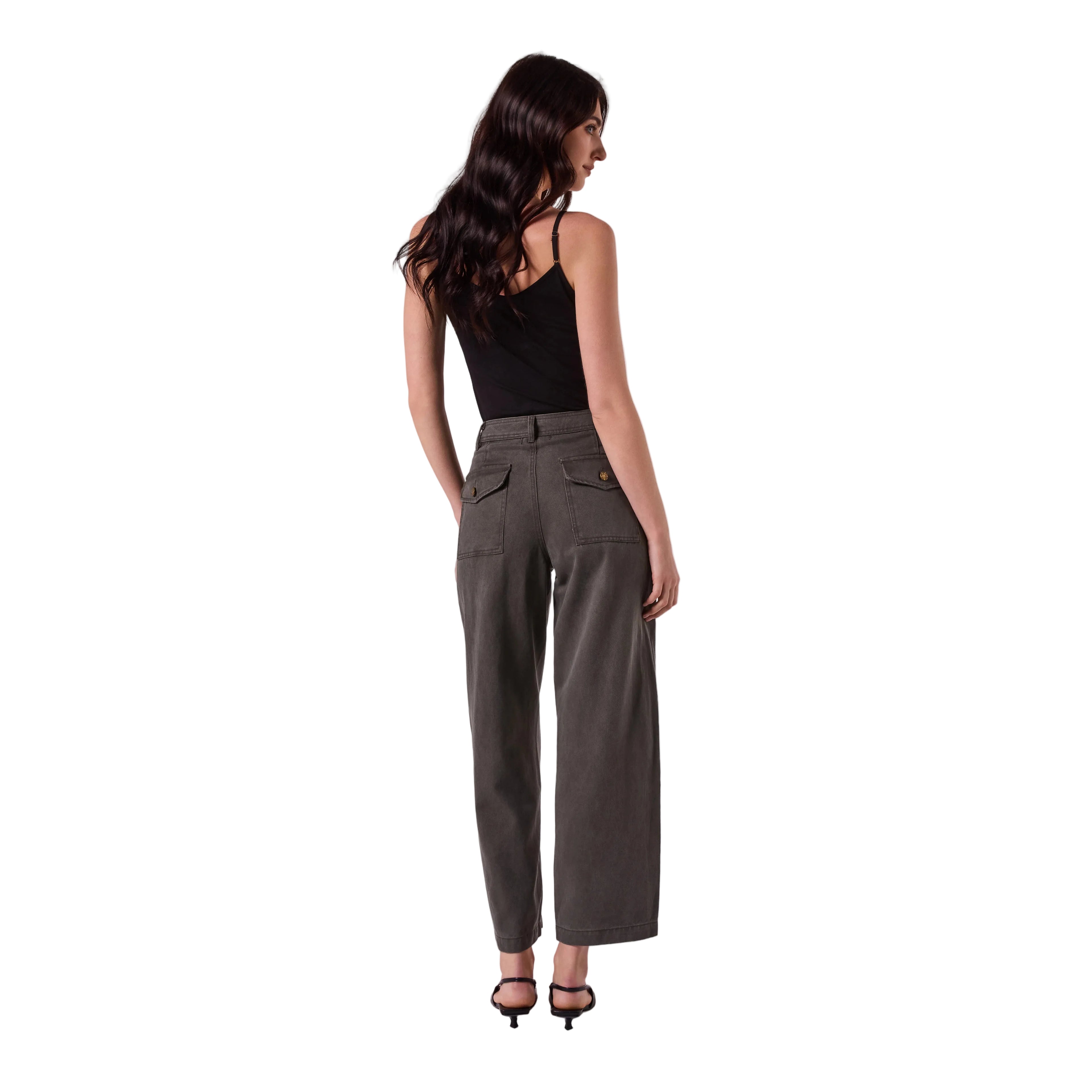AMYIC BARREL LEG PANT IN KHAKI
