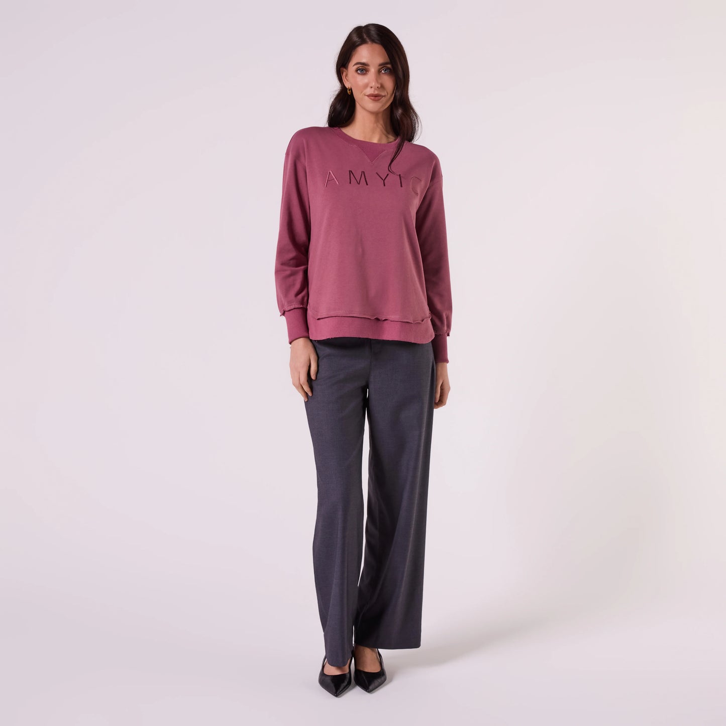 AMYIC SWEATER IN MULBERRY
