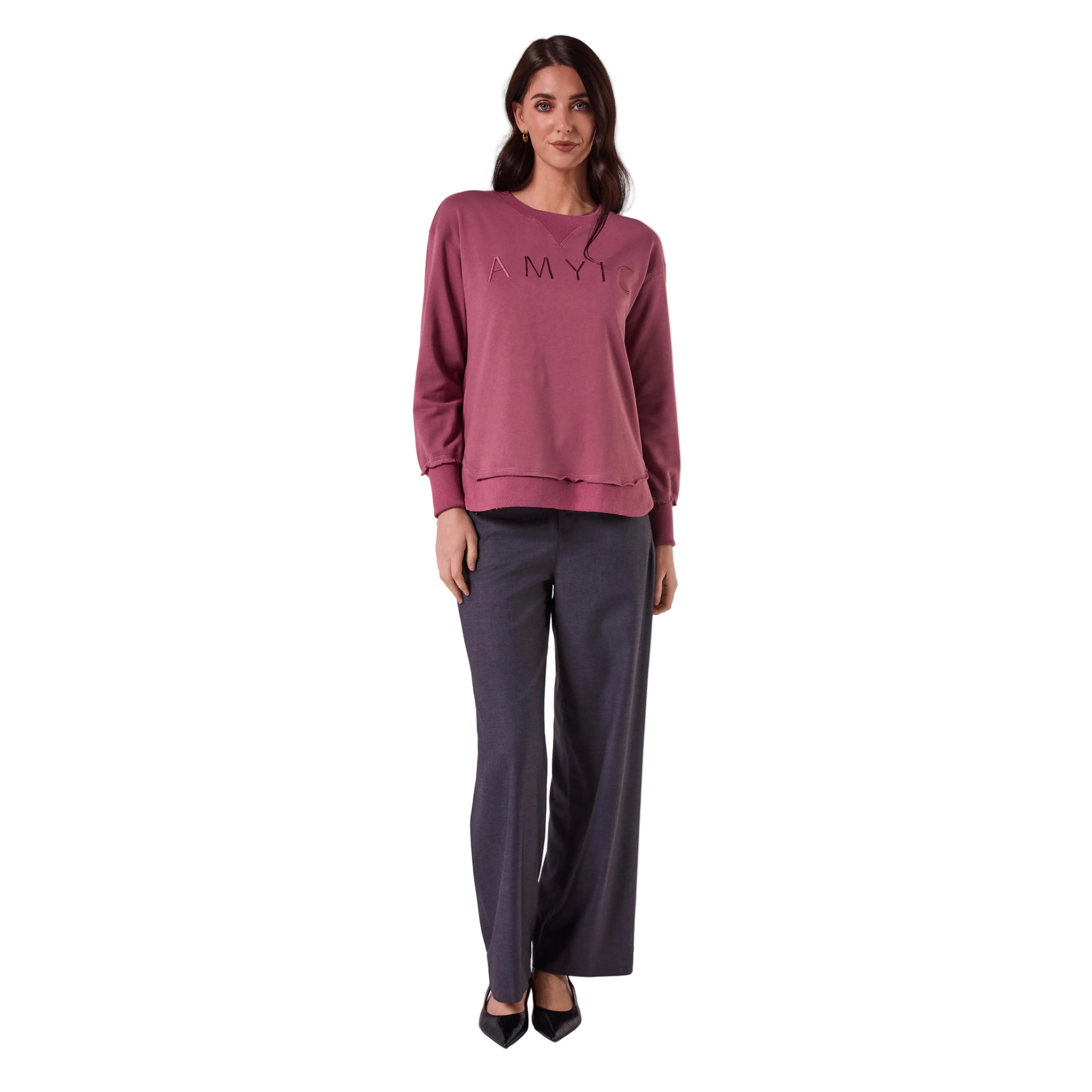 AMYIC SWEATER IN MULBERRY