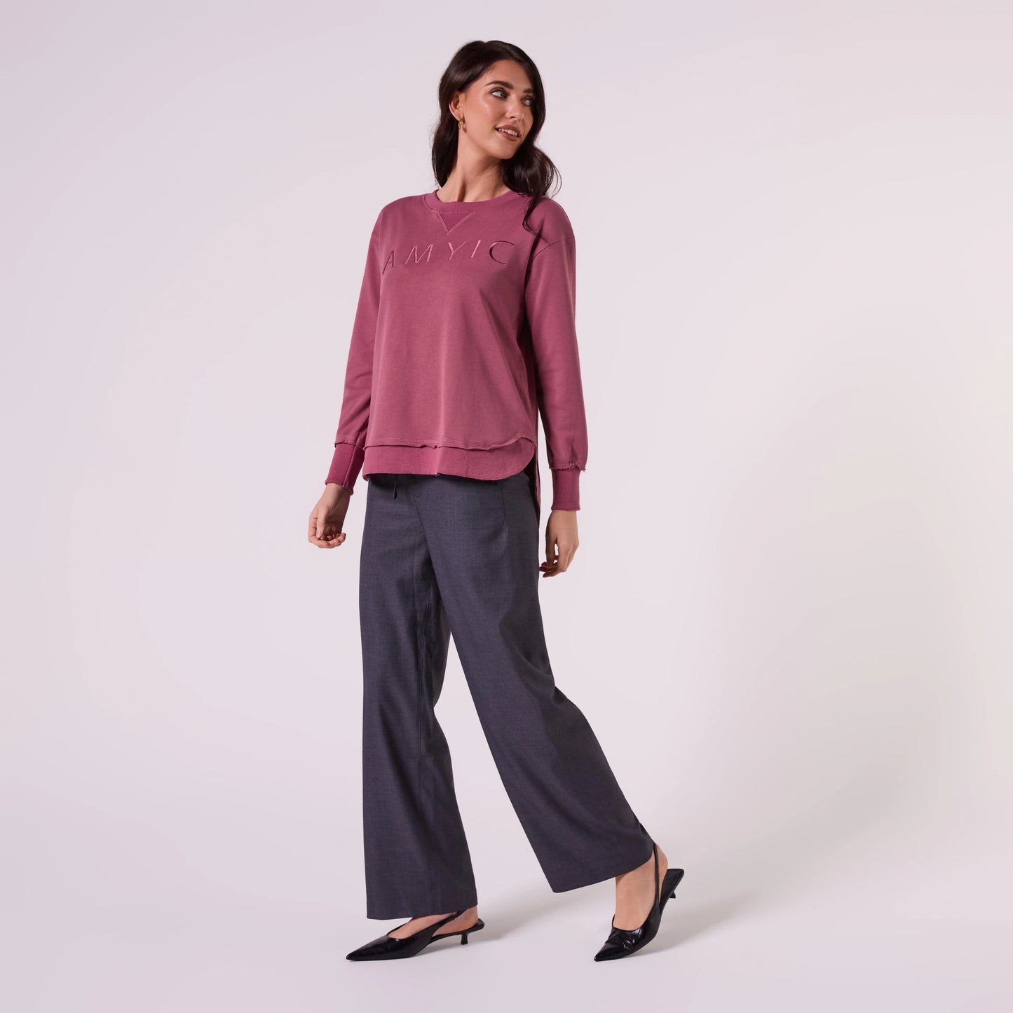 AMYIC SWEATER IN MULBERRY