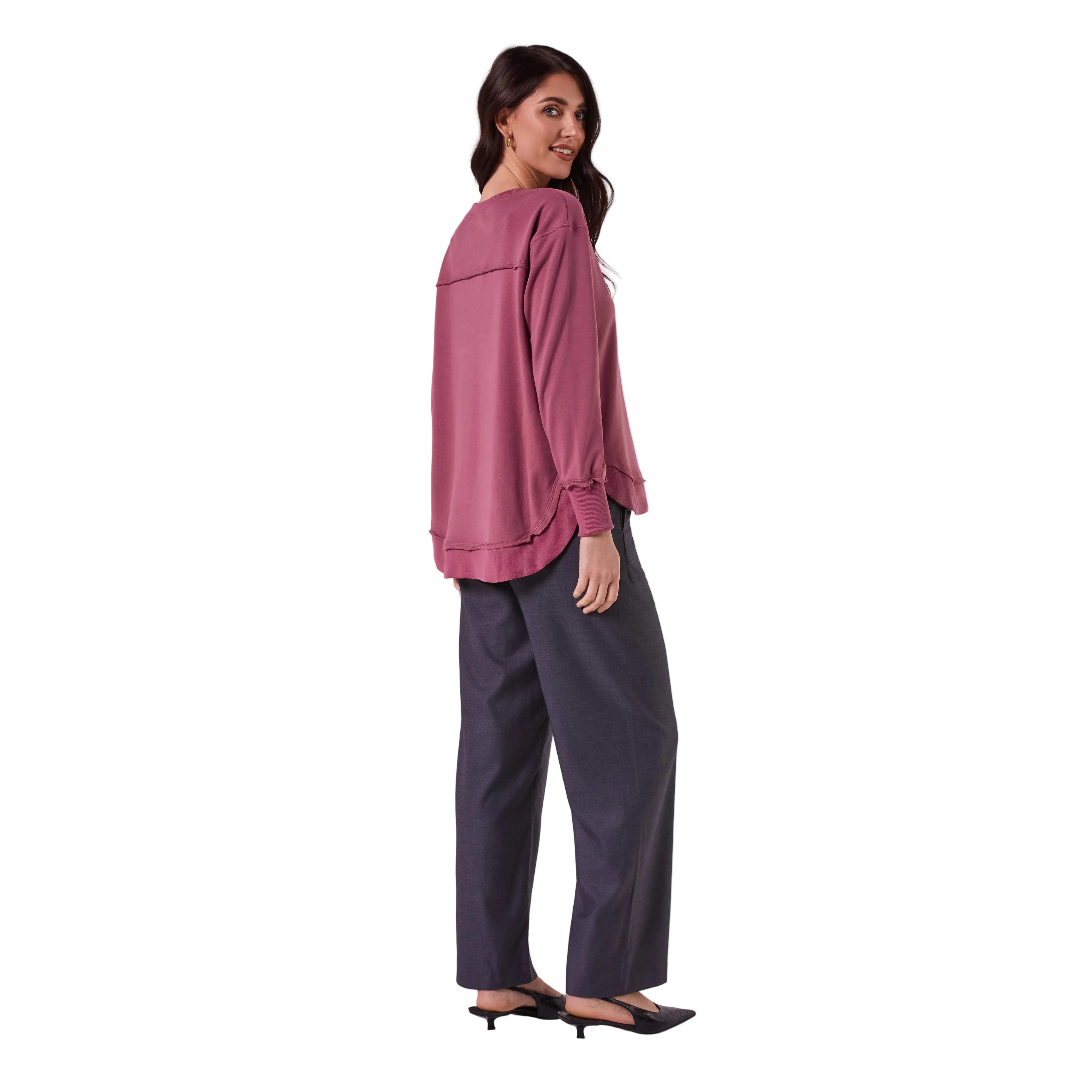 AMYIC SWEATER IN MULBERRY