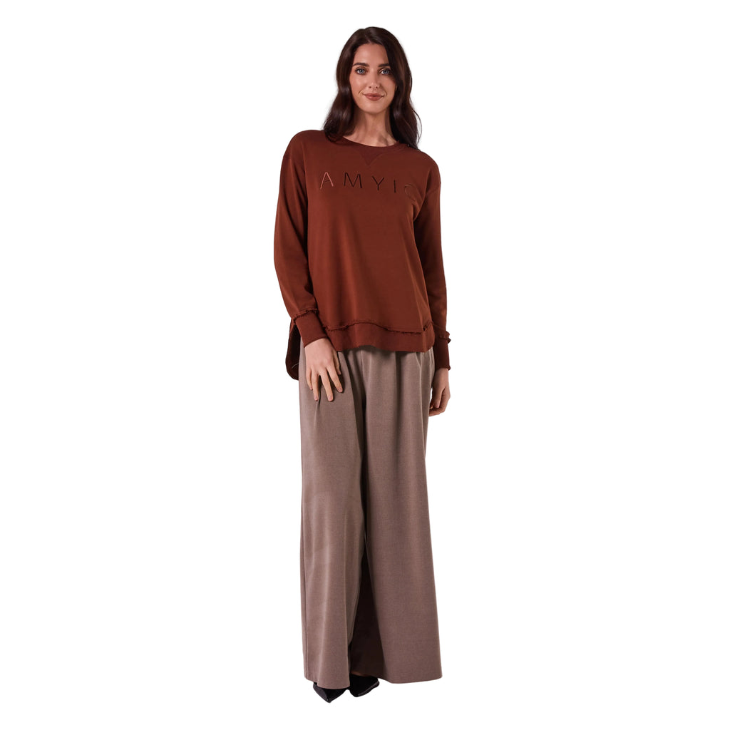 AMYIC SWEATER IN CHOCOLATE