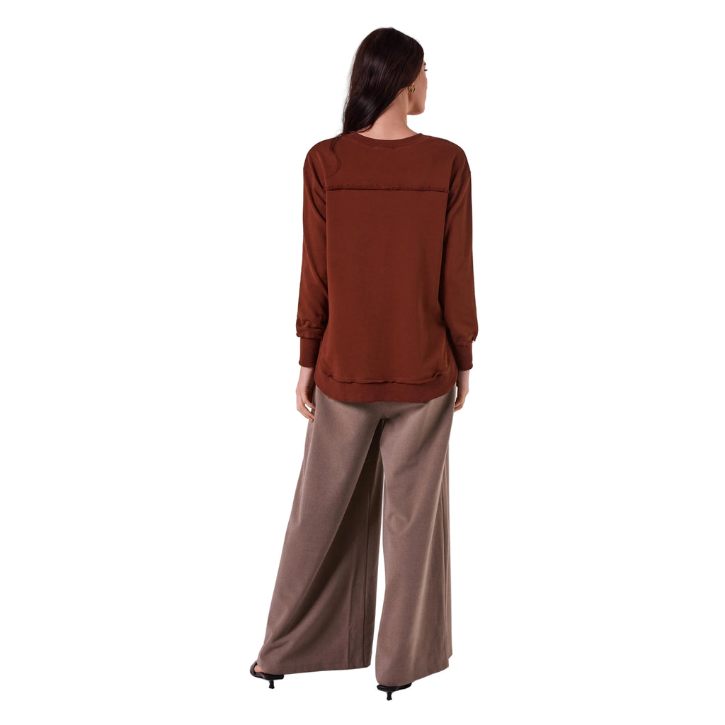 AMYIC SWEATER IN CHOCOLATE