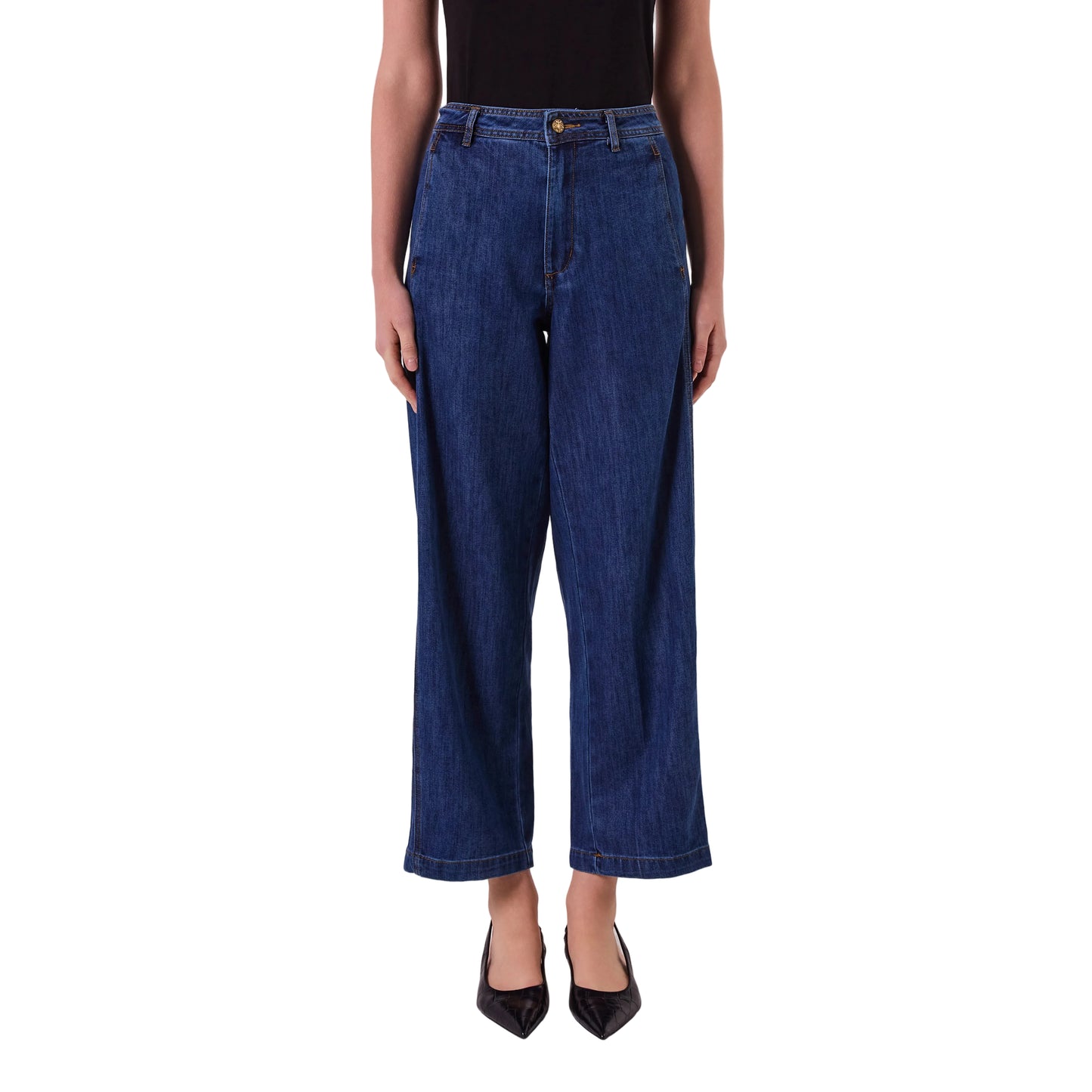 AMYIC BARREL LEG PANT IN DENIM