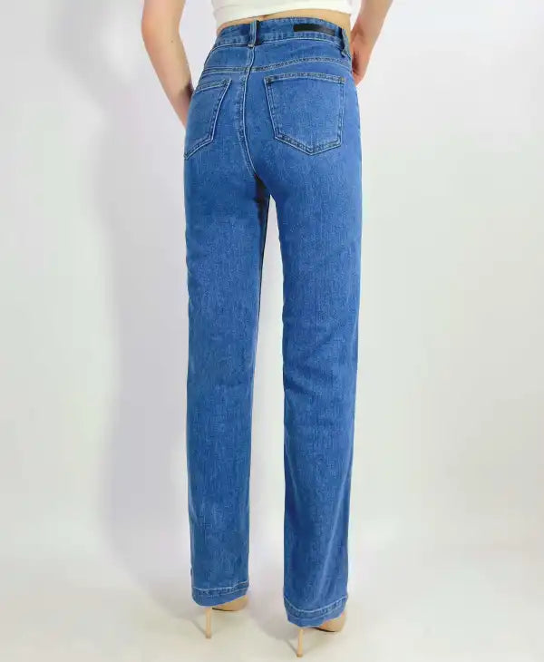 ANDY STRAIGHT LEG JEAN IN MID BLUE