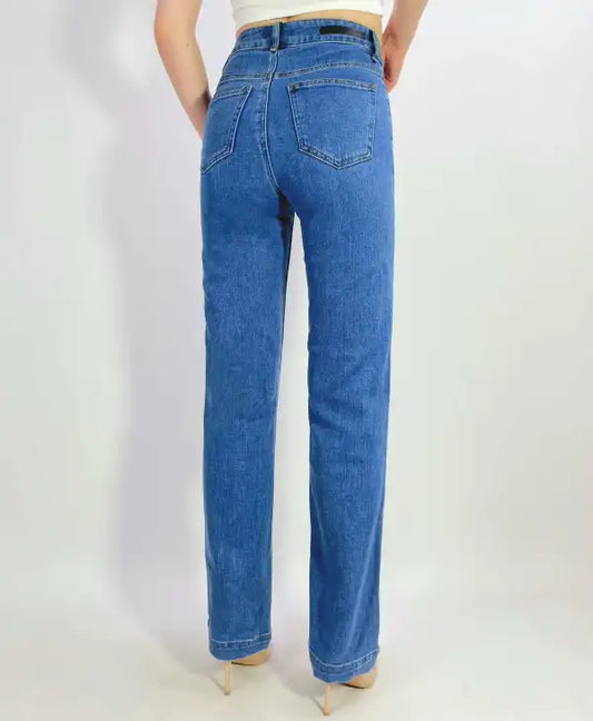 ANDY STRAIGHT LEG JEAN IN MID BLUE