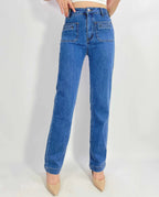 ANDY STRAIGHT LEG JEAN IN MID BLUE