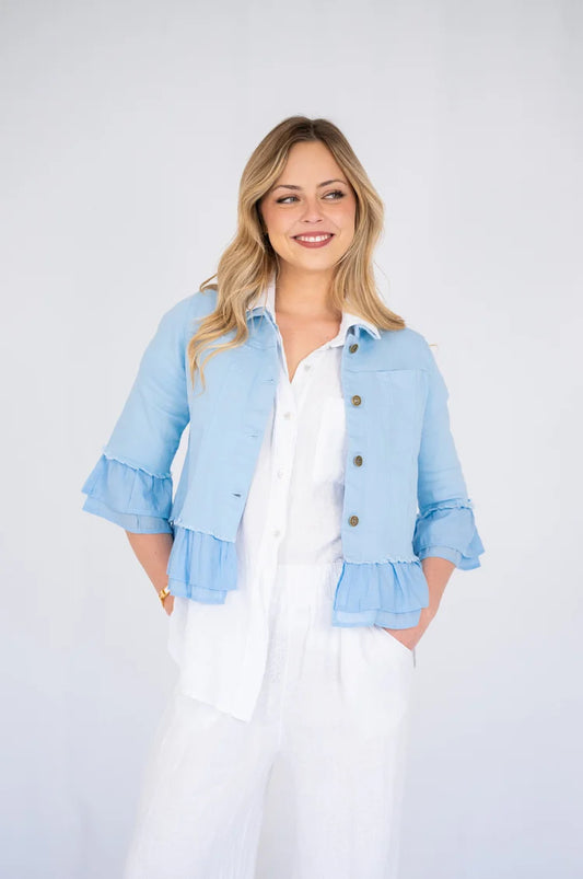 GRACIE JACKET IN LIGHT BLUE