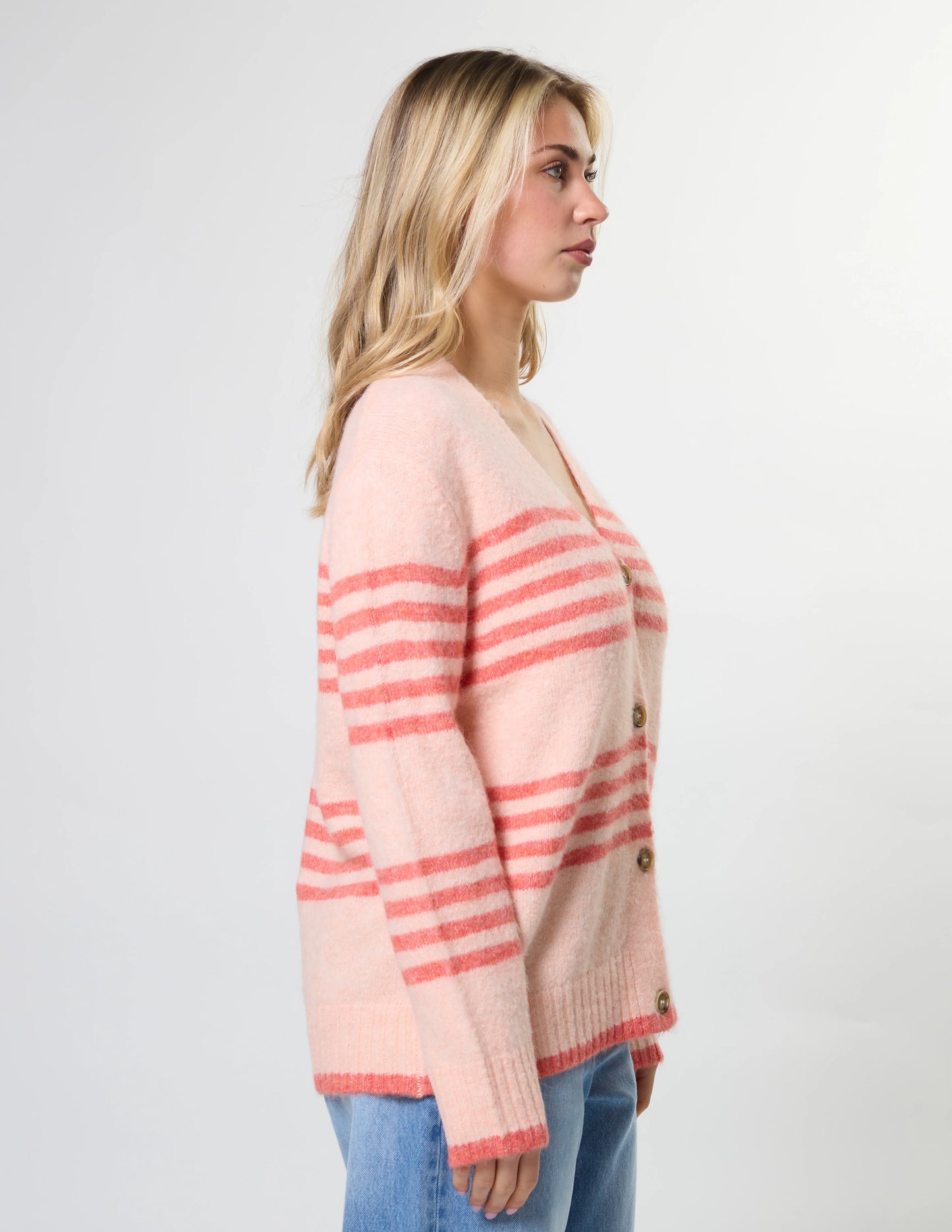 CANYON ROSE STRIPE CARDIGAN
