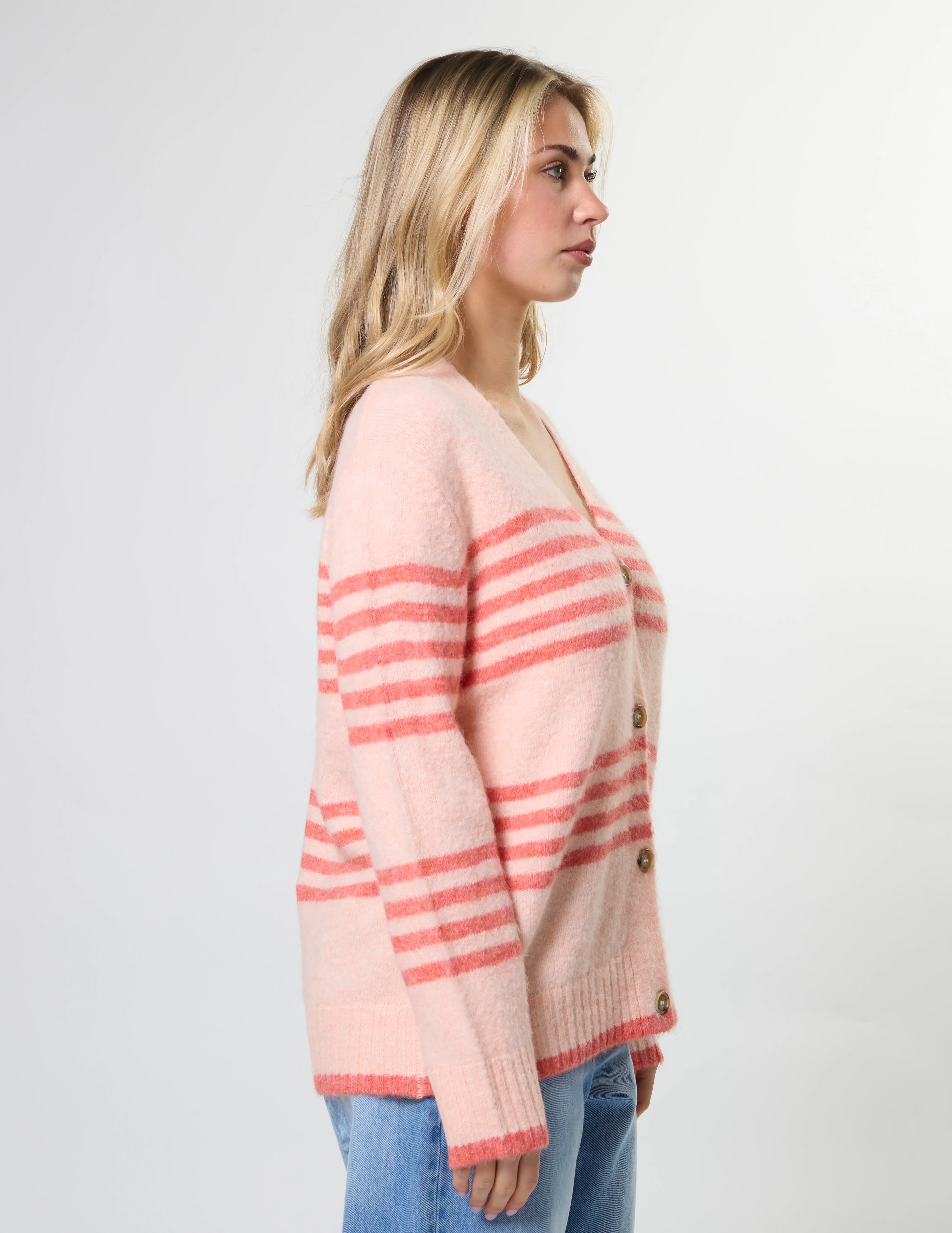 CANYON ROSE STRIPE CARDIGAN