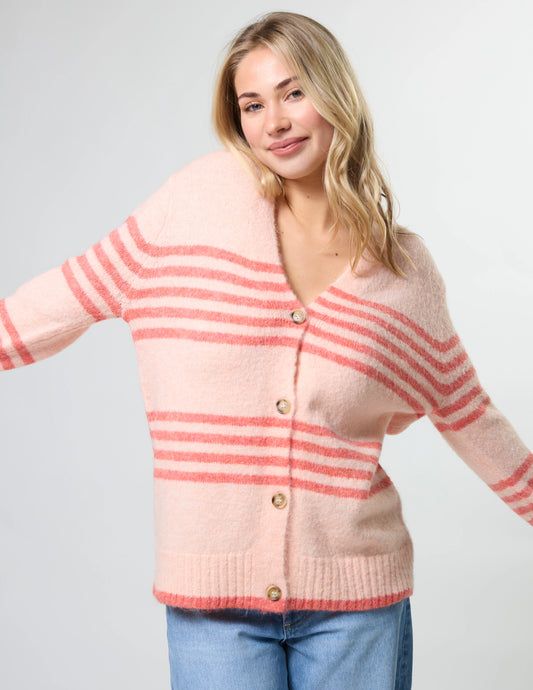 CANYON ROSE STRIPE CARDIGAN