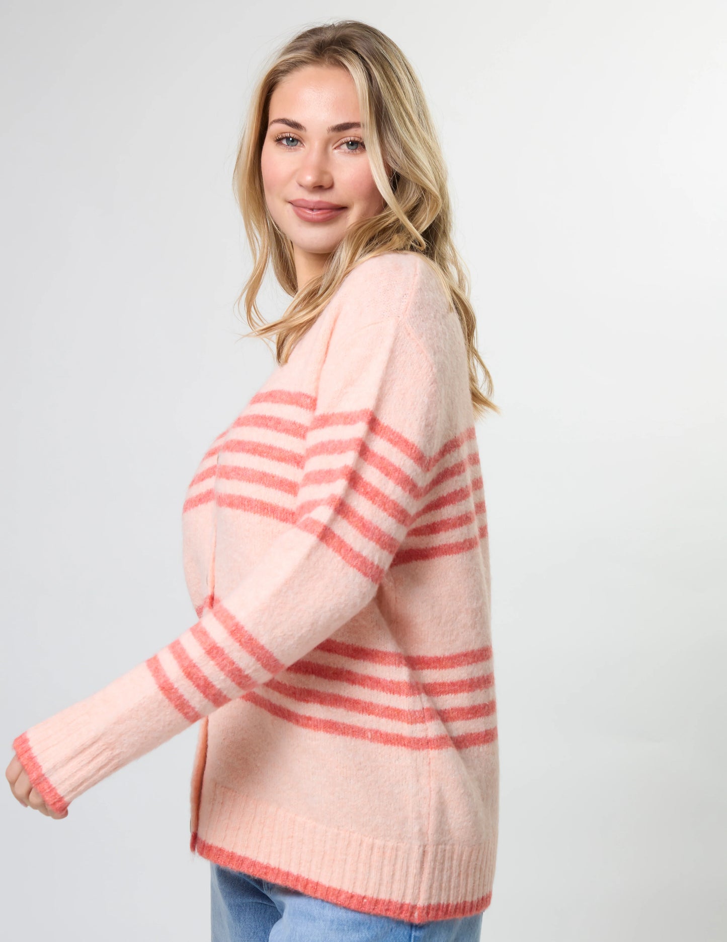 CANYON ROSE STRIPE CARDIGAN