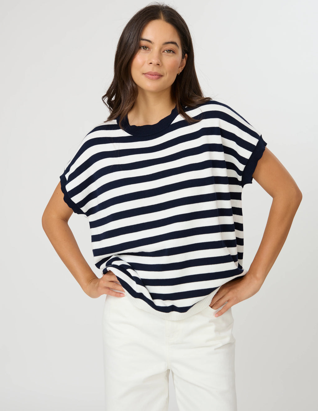 GWEN TEE MIDNIGHT STRIPE