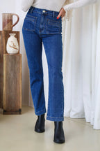 ANDY STRAIGHT LEG JEAN IN MID BLUE