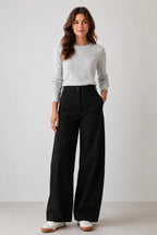 AMYIC BARREL LEG PANT BLACK